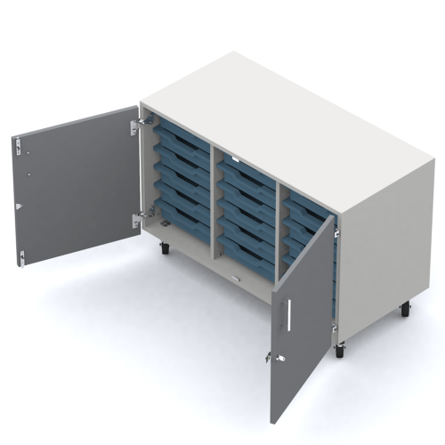 MEX Mobile - Double Door Tray Unit (For 18 Trays) - Image 2