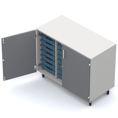 MEX Mobile - Double Door Tray Unit (For 24 Trays) - Image 2