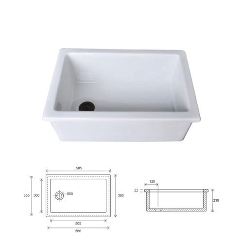 RAK Laboratory Sink (585 x 380 x 230)